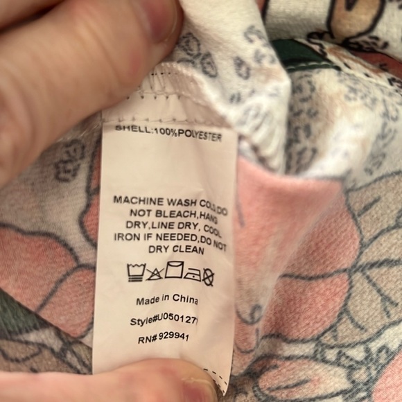 SUZANNE BETRO PEPLUM TOP XL FLORAL LACE BACK ZIP SLEEVELESS - Picture 5 of 8